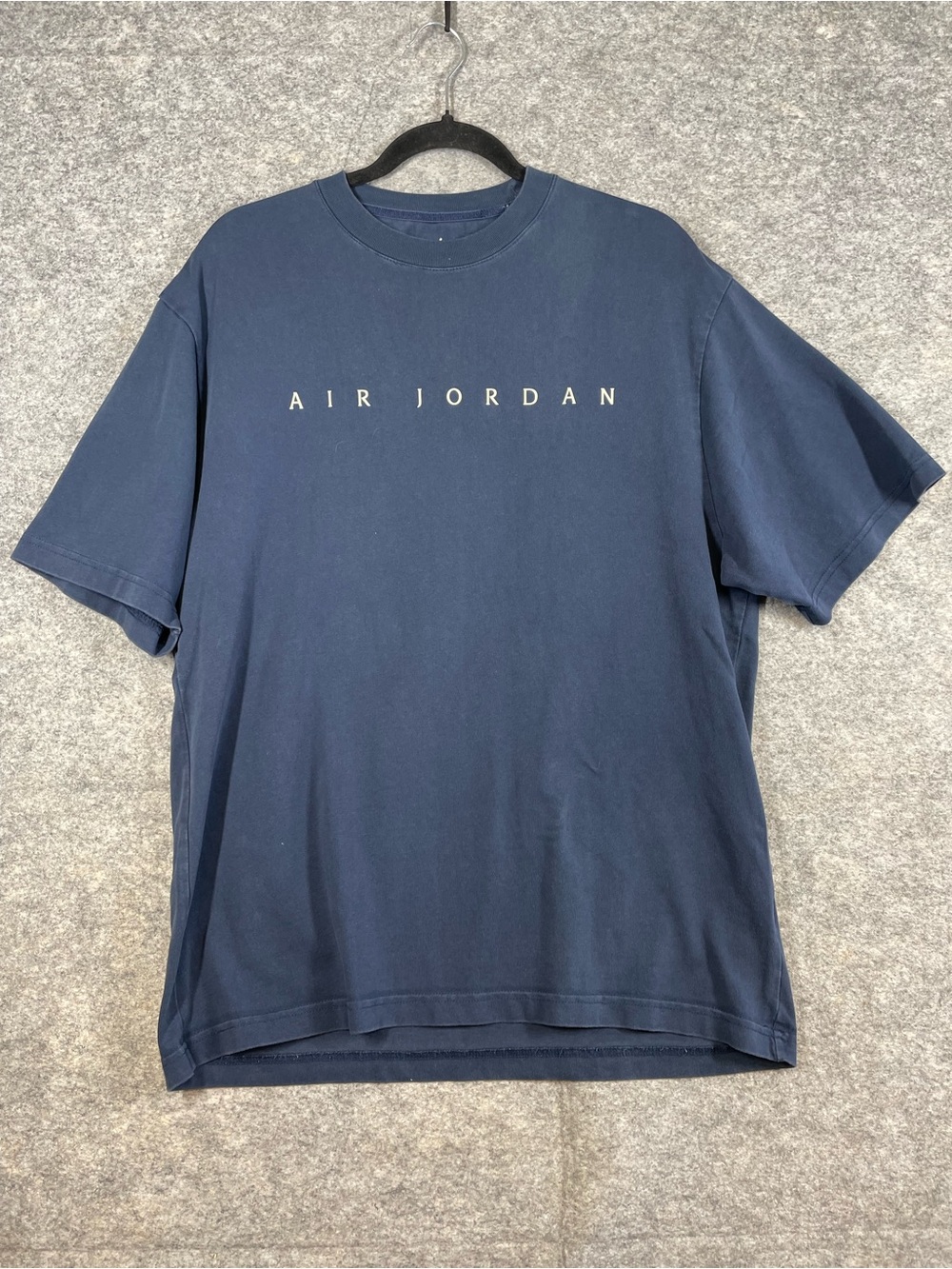 Jordan X Union Men's Navy Logo Crewneck T-Shirt Streetwear Sneaker Y2K Casual